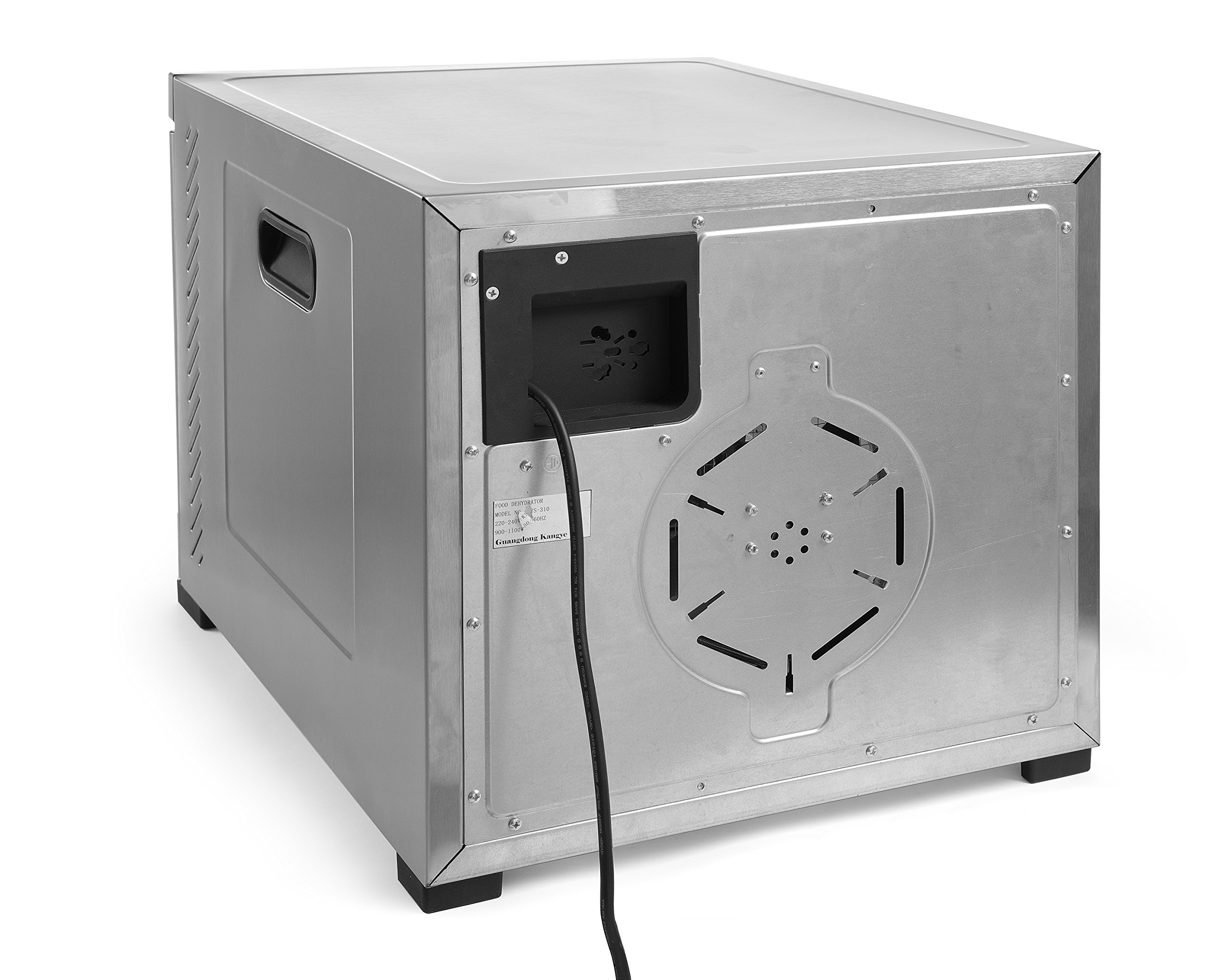 HENDI Essiccatore alimentare, con 10 griglie, per l’essiccazione di frutta, verdura e carne, timer, intervallo di temperatura da 35º a 75ºC, 230V/1000W, 430x535x(H)416mm, acciaio inossidabile