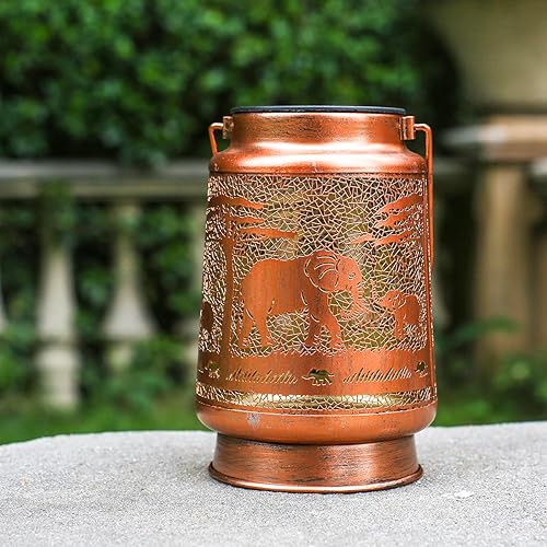 Vista 24 de Faroles solares de gato para exteriores, impermeables, luces solares colgantes, regalos para mujeres y hombres, faroles LED decorativos de metal