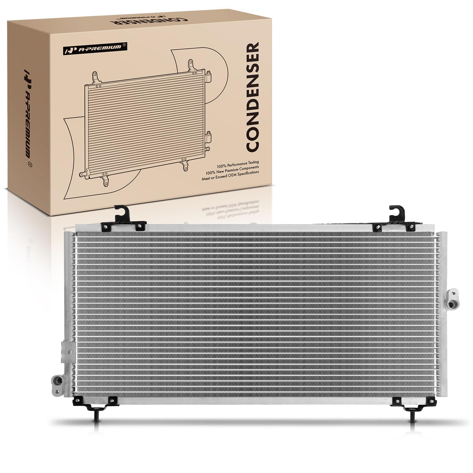 A-Premium Air Conditioning A/C Condenser Compatible with Toyota Tercel 1995-1997 L4 1.5L, Replace# 4668, 8846016340