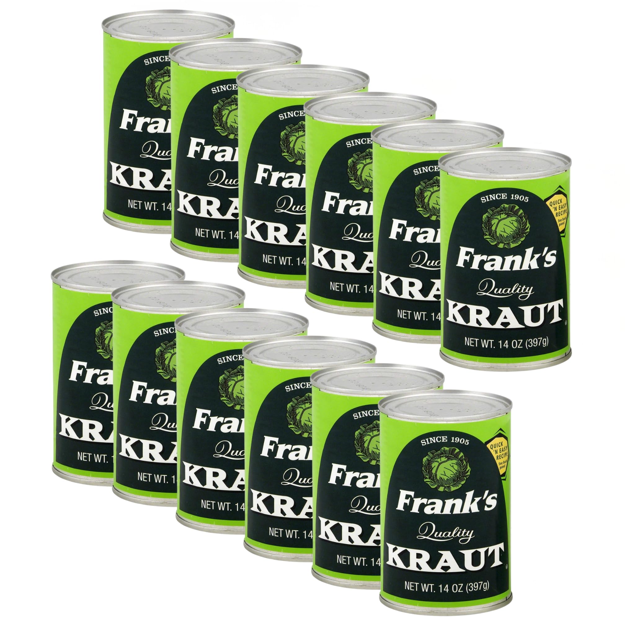Amazon.com: Frank's Quality Kraut 14oz Cans (12 Pack) – Naturally