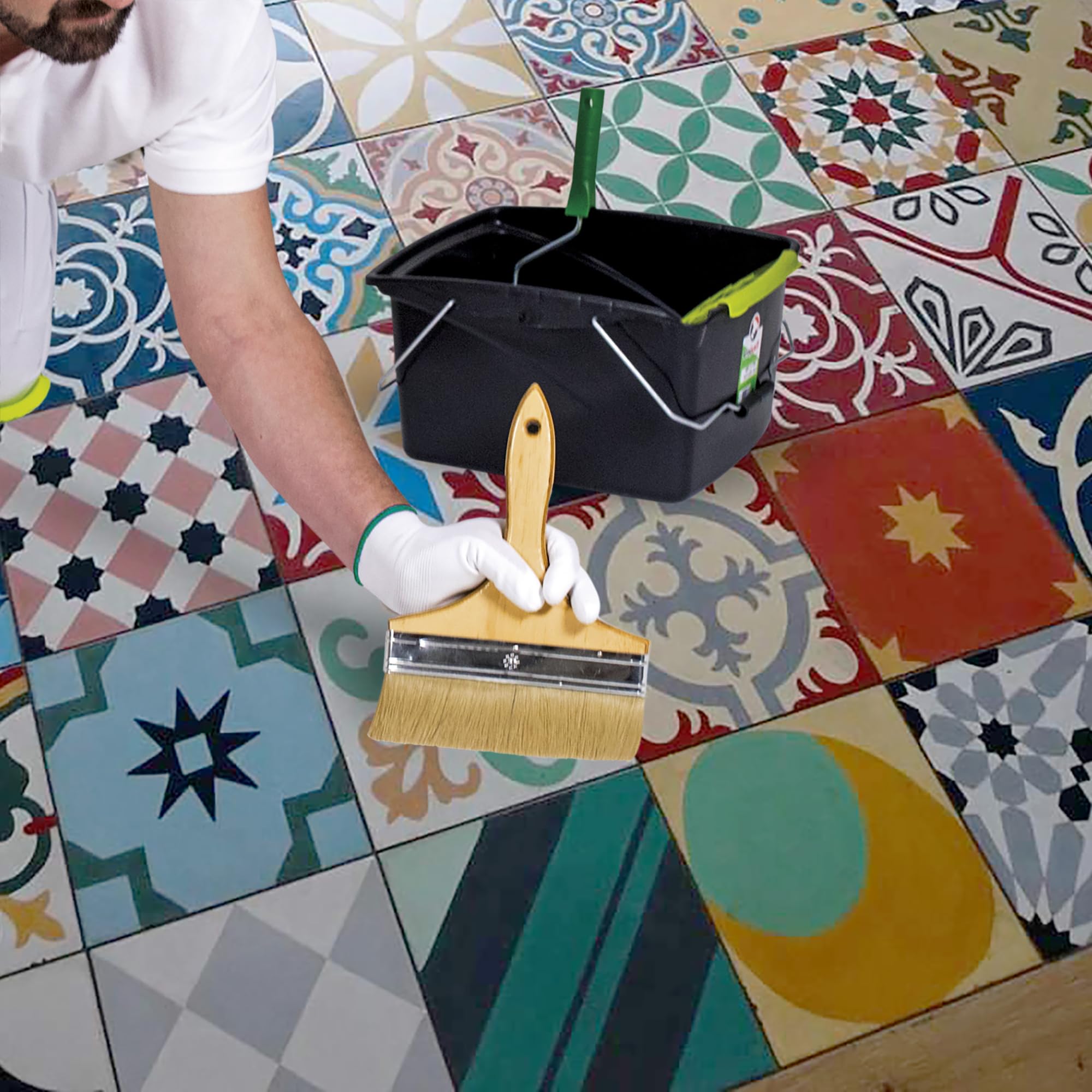 Monestir Cera Líquida Ecológica Mate, especial mosaico hidráulico 1L