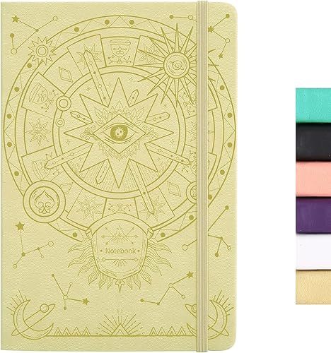 Cuaderno de tapa dura para hombre y mujer, cuadernos rayados para el trabajo, diario universitario A5, papel grueso de alta calidad de 3.53 ozyd,