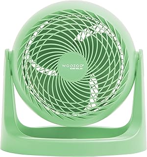 IRIS USA WOOZOO Air Circulator Fan, Vortex Fan, Desk Fan, Portable Fan, 3 Speed Settings, 360 Tilting Head, 52ft Max Air Distance, Large, Green