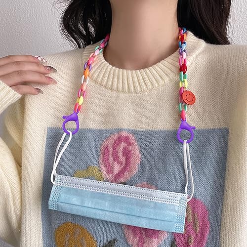 Miniatura 6 de 120 cierres de pinza de langosta de plástico para la fabricación de joyas, gancho multicolor de langosta con lindo cordón, ganchos a presión, clips