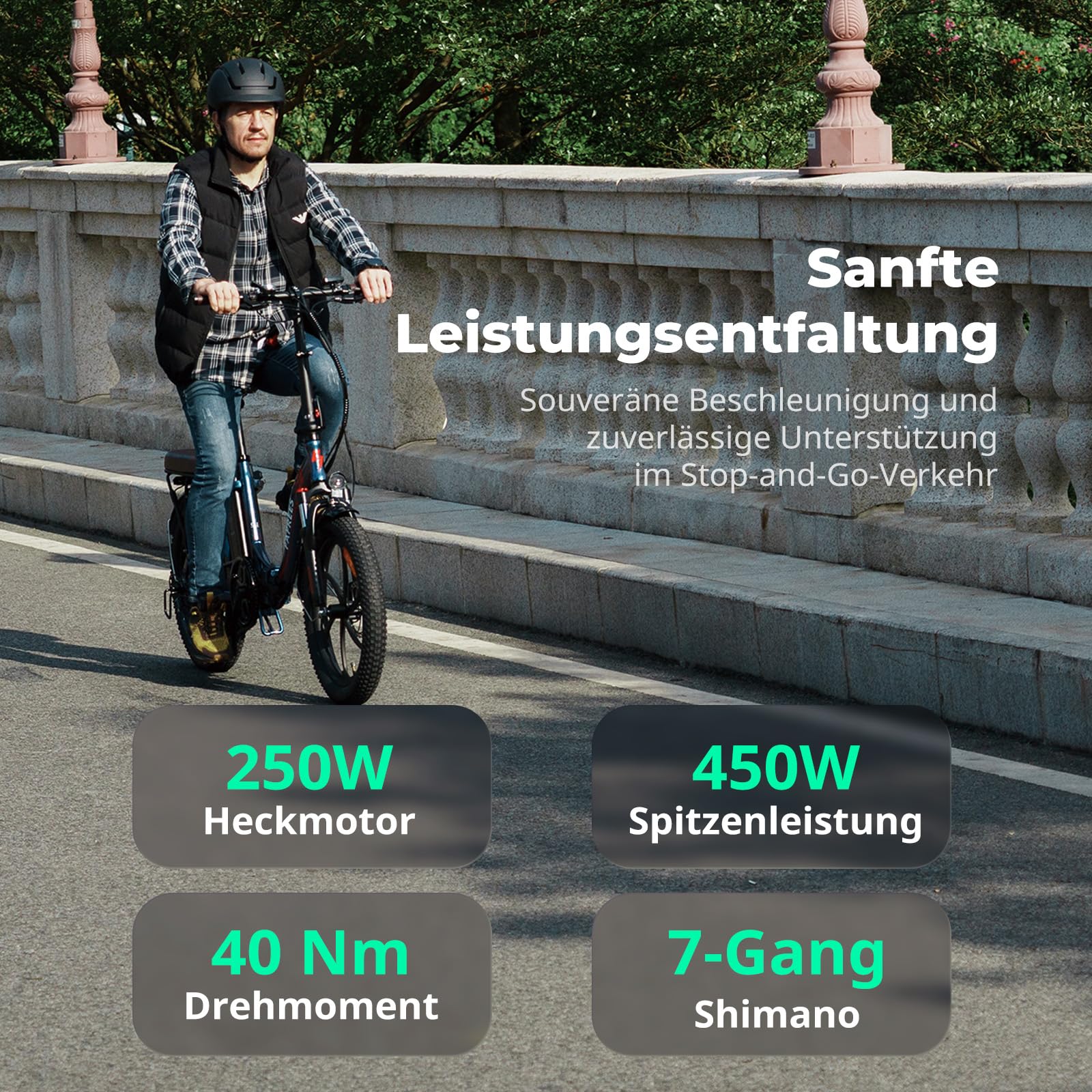 Fafrees F20 Pro E-Bike Klapprad 20x3.0 Zoll, 36V 20Ah/25Ah Akku, 250W Pedelec 25km/h, 150kg Tragfähigkeit