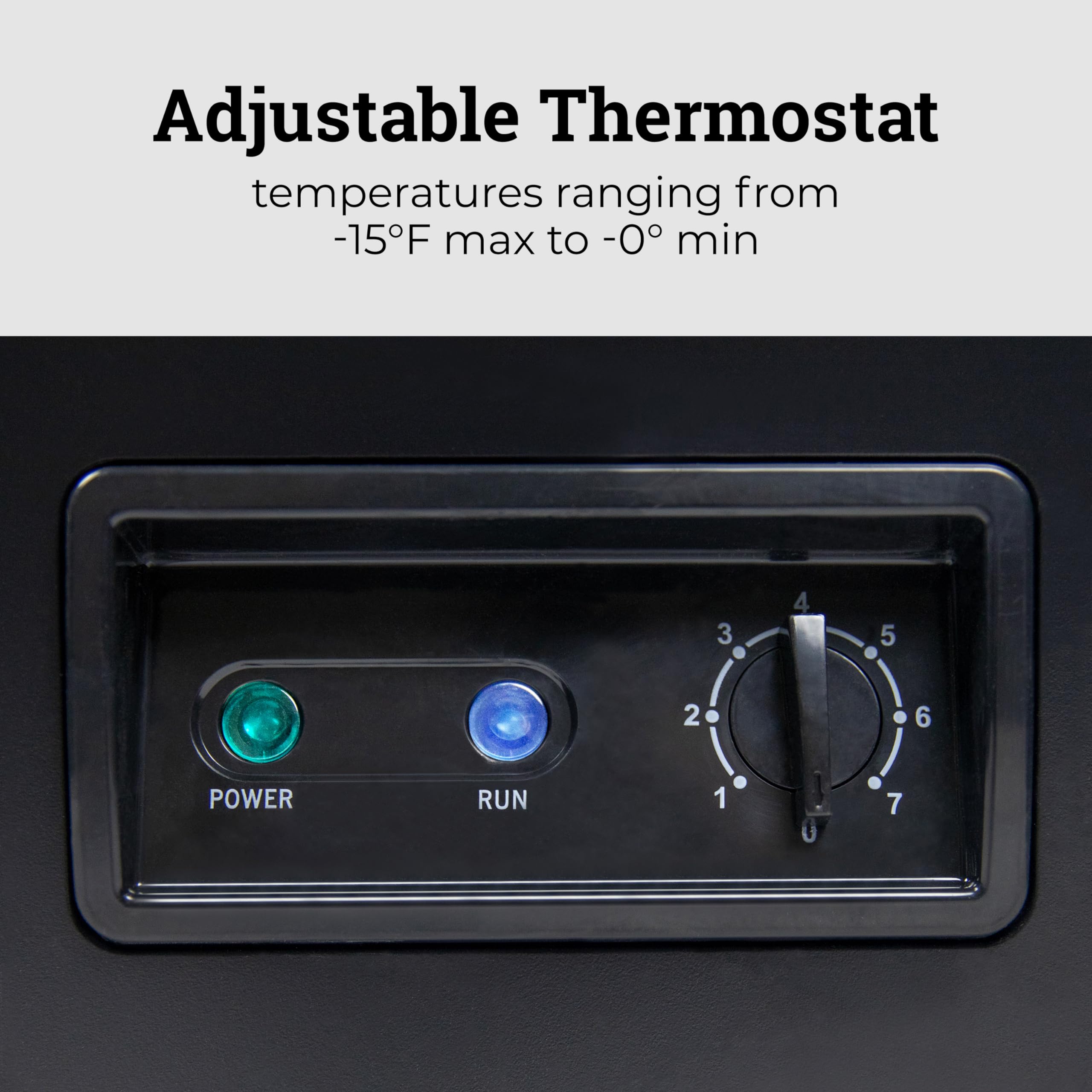 Igloo 3.5 Cu Ft. Upright Deep Freezer Chest- Deep Freezer With Quick Freezing System & Adjustable Thermostat- Low Noise Freezer With Removable Basket & LED Lights For Homes, Garages & Basements- Black on Fridge.com - View 3