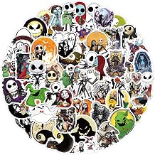 60Pcs The Nightmare Before Christmas Stickers for Kids, Cool Halloween Waterproof Vinyl Decal for Adult Teen Girl Laptop Travel Case Phone Bike Water Bottle Guitar Computer Skateboard Notebook
