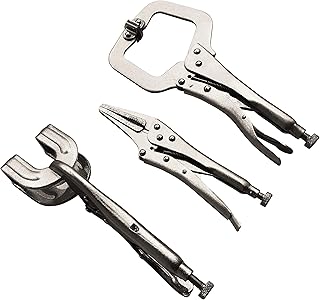 3-Piece Welding Pliers Set (Welding Clamp, C-Clamp, Long Nose)