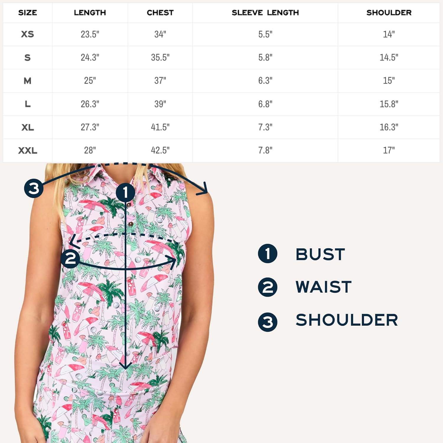 Kenny Flowers - Women's Sleeveless Golf Polo - Fitted Buttoned Polo Shirt
