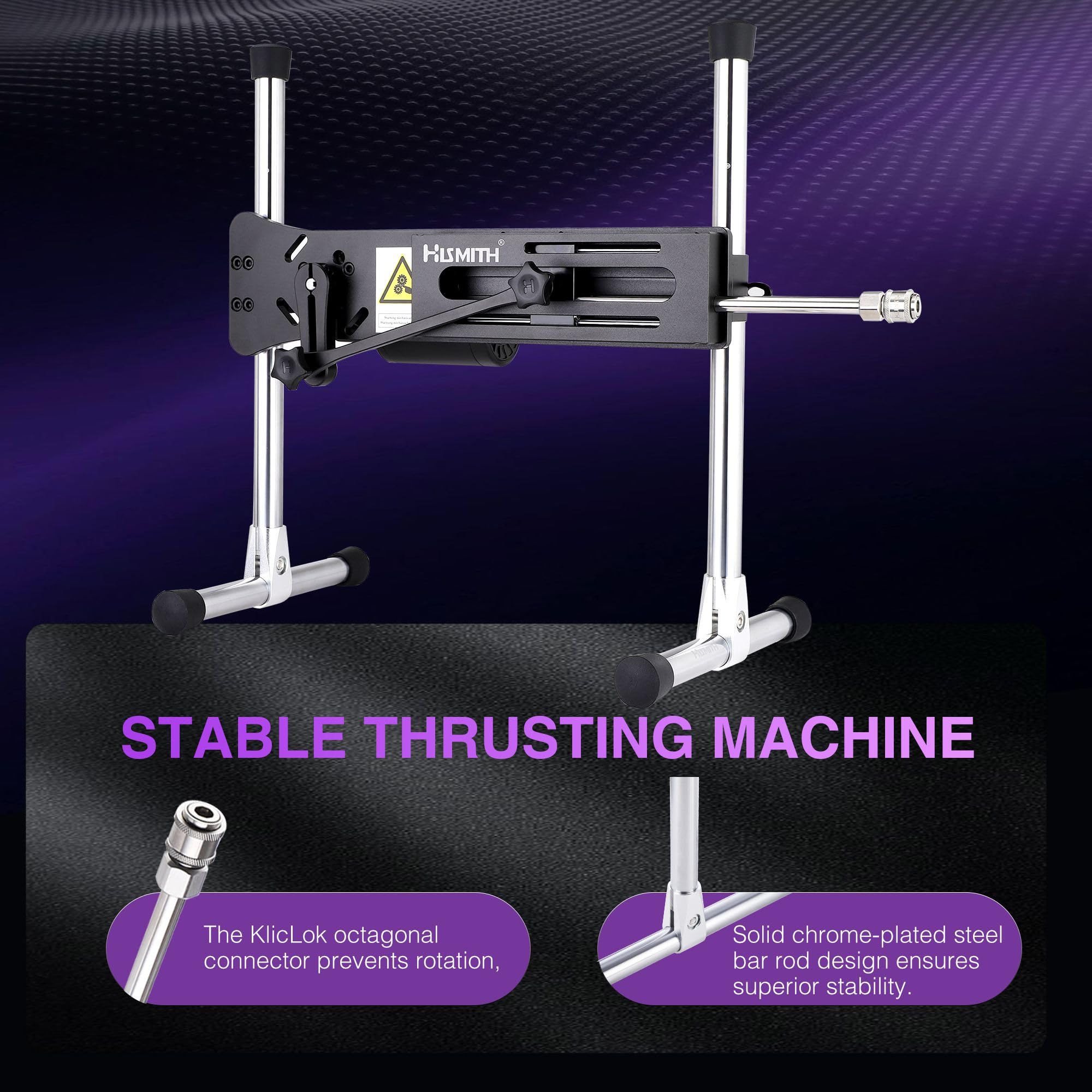Hismith Premium 3.0 Pro, Sex Machine with KlicLok System, Wire and Intelligent APP Controlled Love Machine with Dildo,Purple: APP Controlled