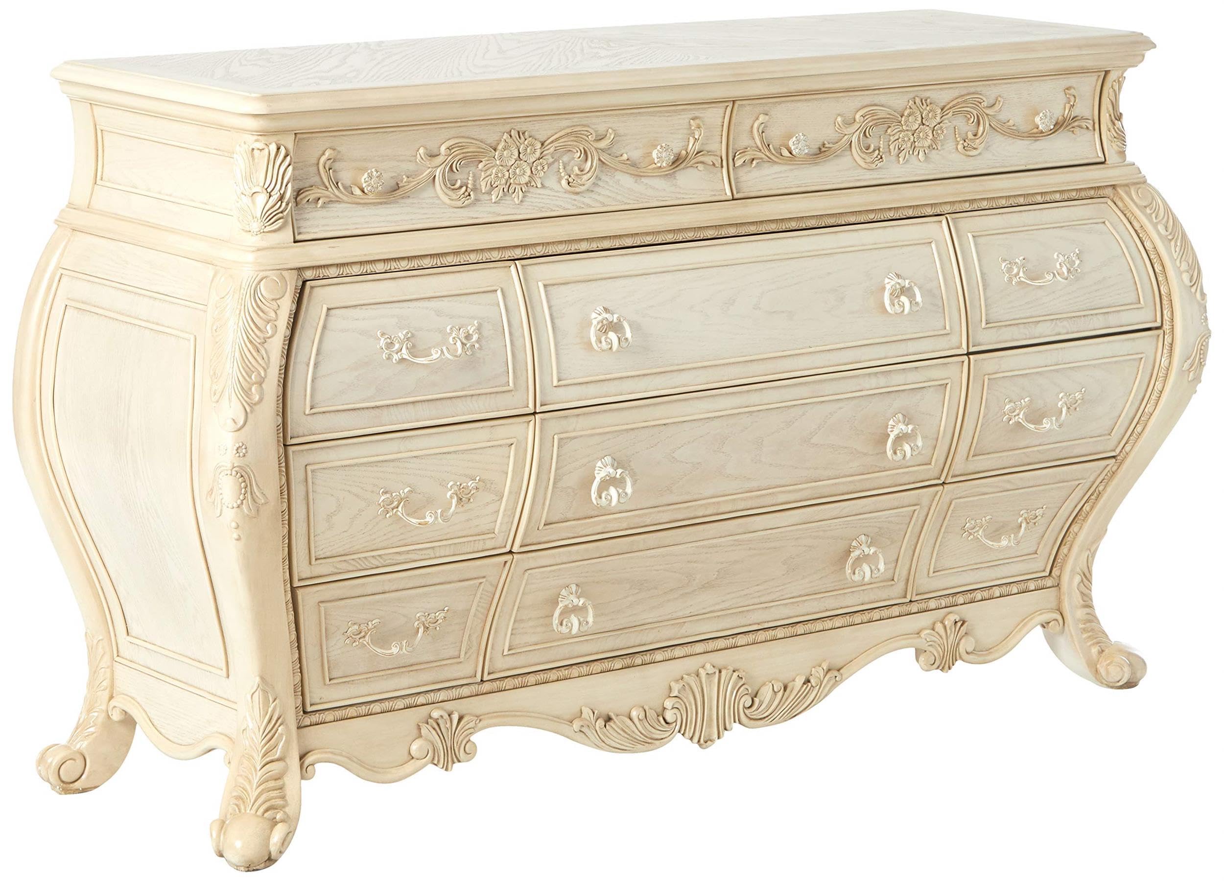 Acme Ragenardus 11 Drawers Dresser in Antique White