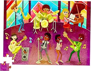 Upbounders- Musical Crossroads - 72 Piece Jumbo Puzzle - Kids Jigsaw Floor Puzzle for Music-Loving Toddlers Boys Girls Ages 5-9, Multicultural