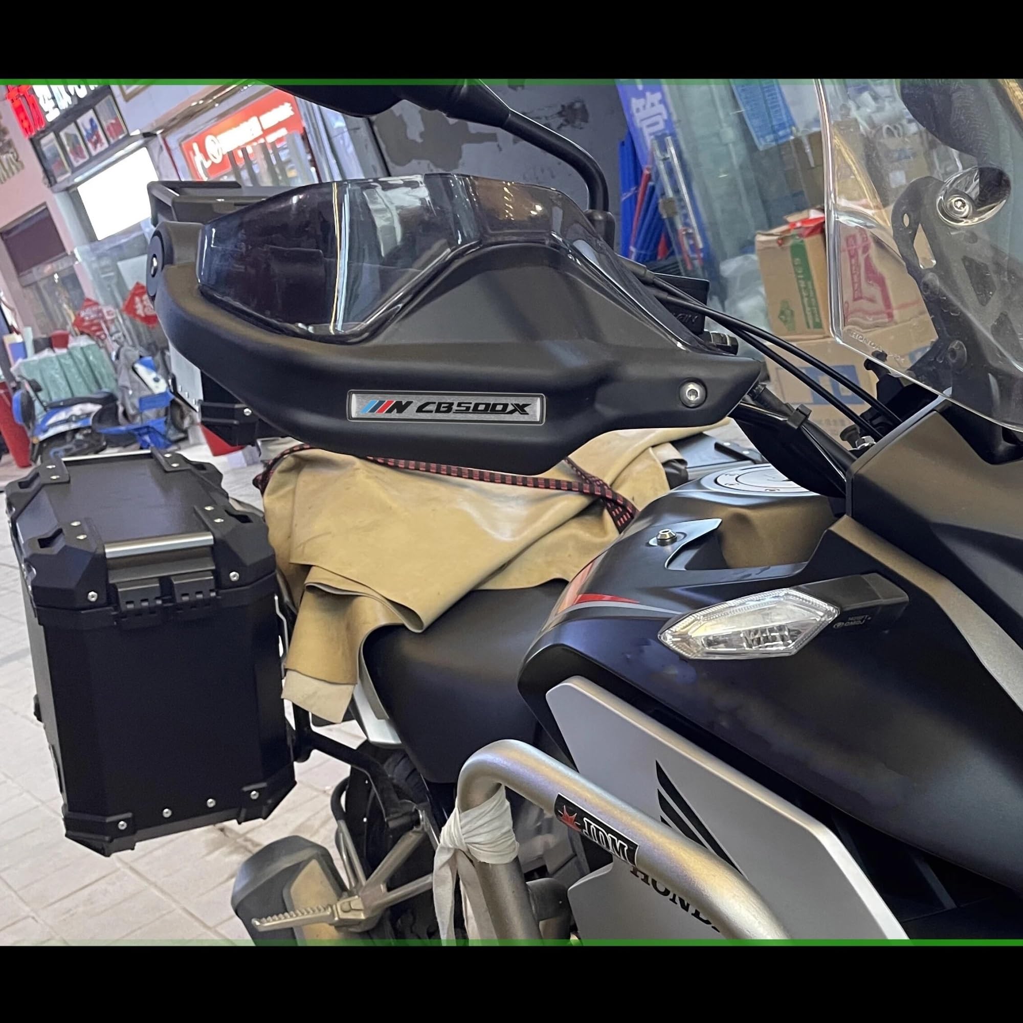 Paramani per moto Con LOGO CB500X Moto Paramani Protezione Delle Mani Parabrezza Paramani Copertura Per Ho&nda CB 500X 2013-2023(BLACK23)