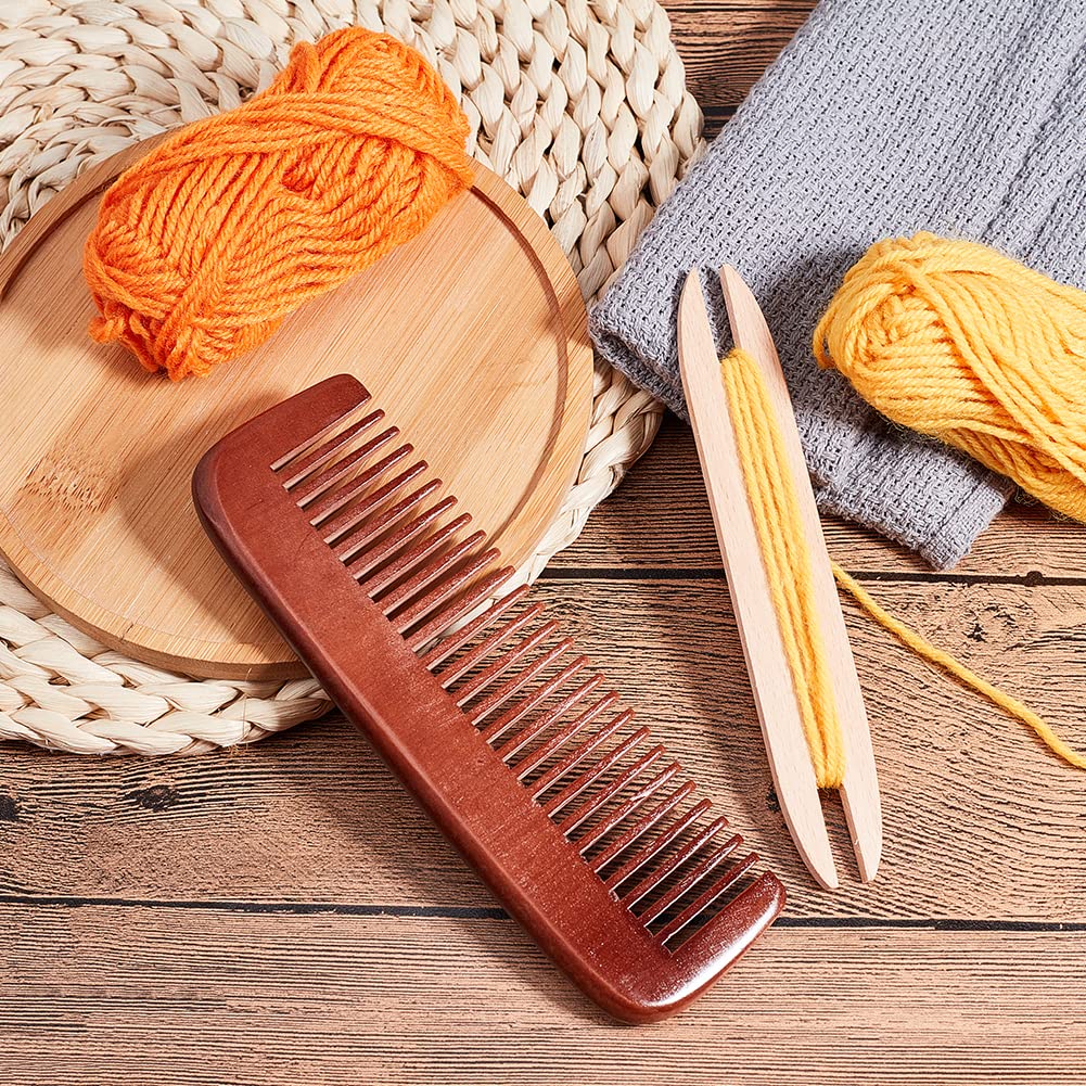 NBEADS Kit de Herramientas de Tejido, Incluyendo 1 pieza de Telar de Madera para Telares Shuttle Y 1 piezas de Telar de Madera para Telar Accesorios para Máquinas de Bricolaje, Color Mezclado