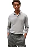 Mens Long Sleeve Polo Shirts in Regular Fit with Stretch and Organic Pique Cotton