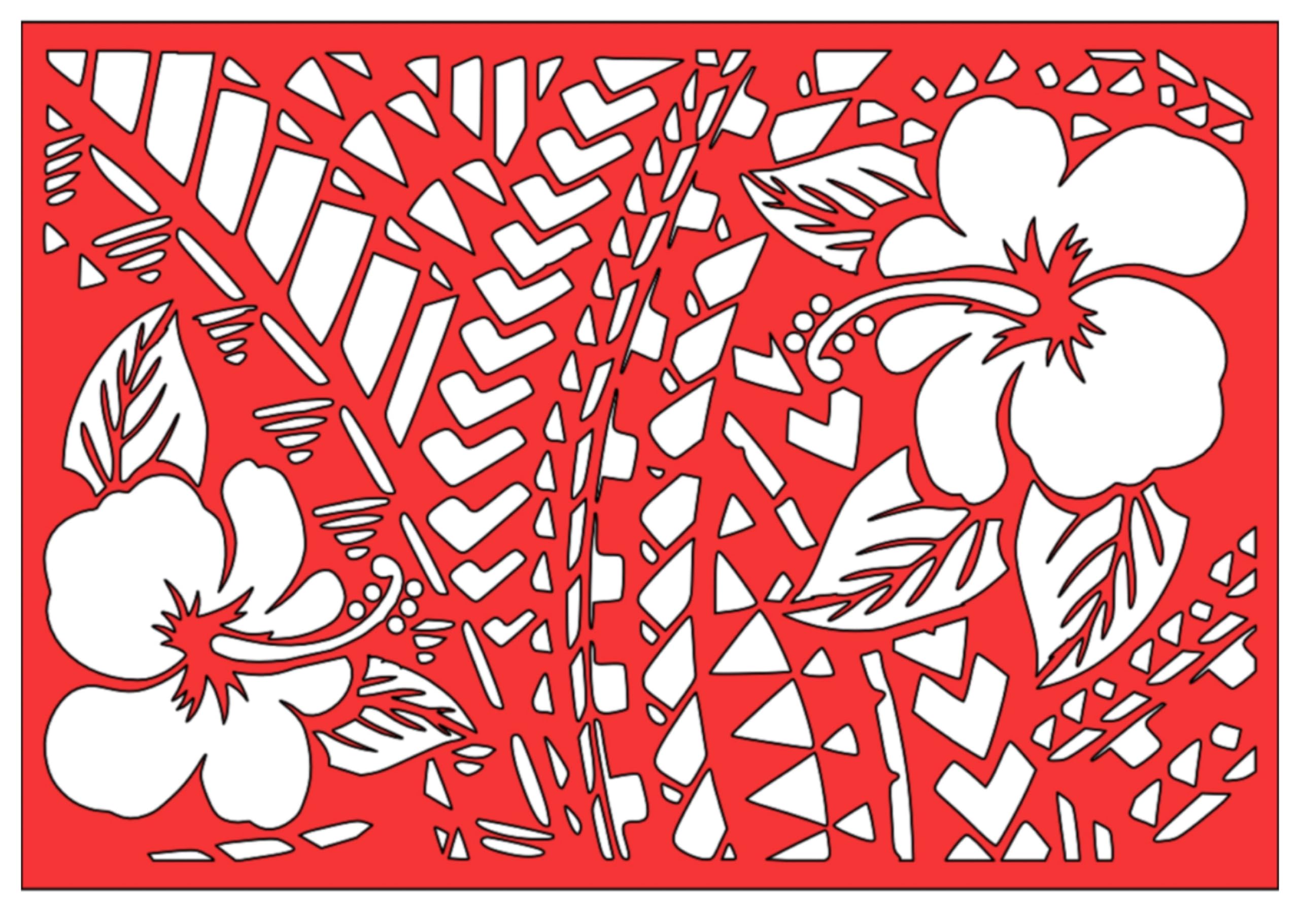 Belle STENCILS Samoan Hibiscus Stencil - Food Safe Template for Cake Decorating, Buttercream Icing, Cookies & Tropical Crafts