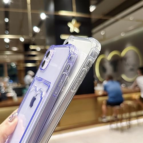 Miniatura 29 de Compatible with iPhone 6 Case, Clear Protective Card Slot Case, Slim Fit Soft TPU Shockproof Wallet Case with Cute Card Holder Pocket for iPhone 6