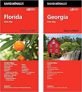 Rand McNally State Maps: Florida and Georgia (2 Maps)