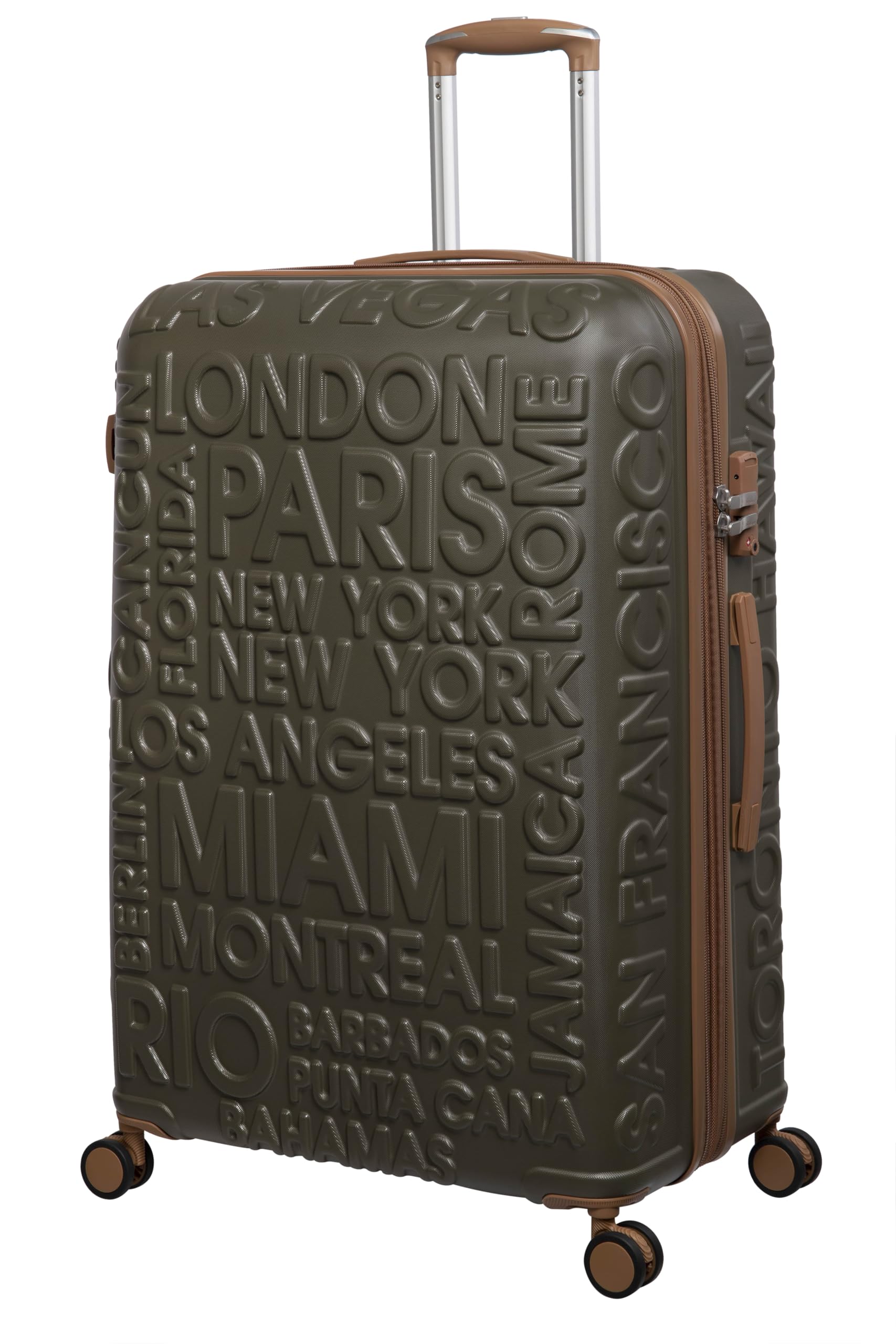 Destinations-Dark Olive-Large-28 inches-Expandable Hardsided Suitcase Travel Bag 8 Wheel Trolley Bag with TSA Lock & Wet Pouch Inside-image-10