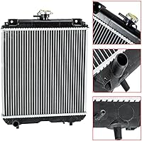 Vista 29 de OE # 6C040-58522 Reemplazo del radiador de aluminio para Kubota Tractor B1700 B2100 B2400 6C040-58520 H6C00-58500, radiador de tractor