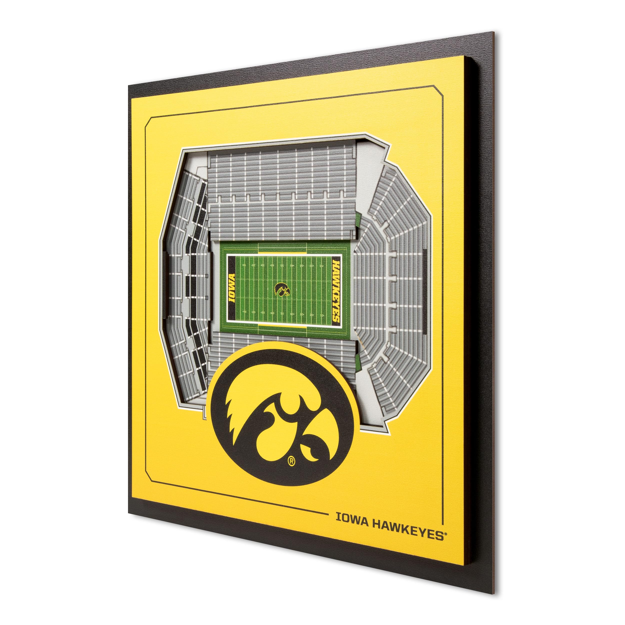 YouTheFan Officially-licensed NCAA Stadium Series 3D Wall Art - multi-layer team stadium replica, detailed sports fan gift, indoor decor