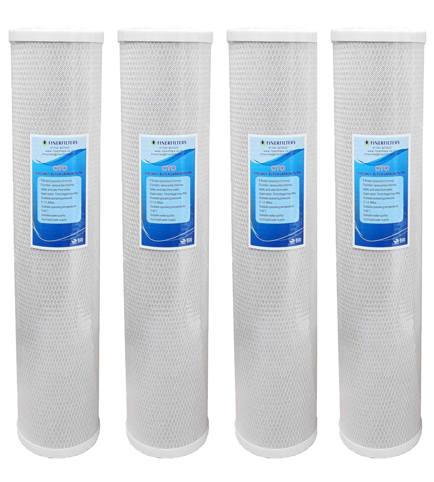 Filtres à eau bloc de carbone géant Finerfilters 4,5 mm lot de 20 pour système de filtration