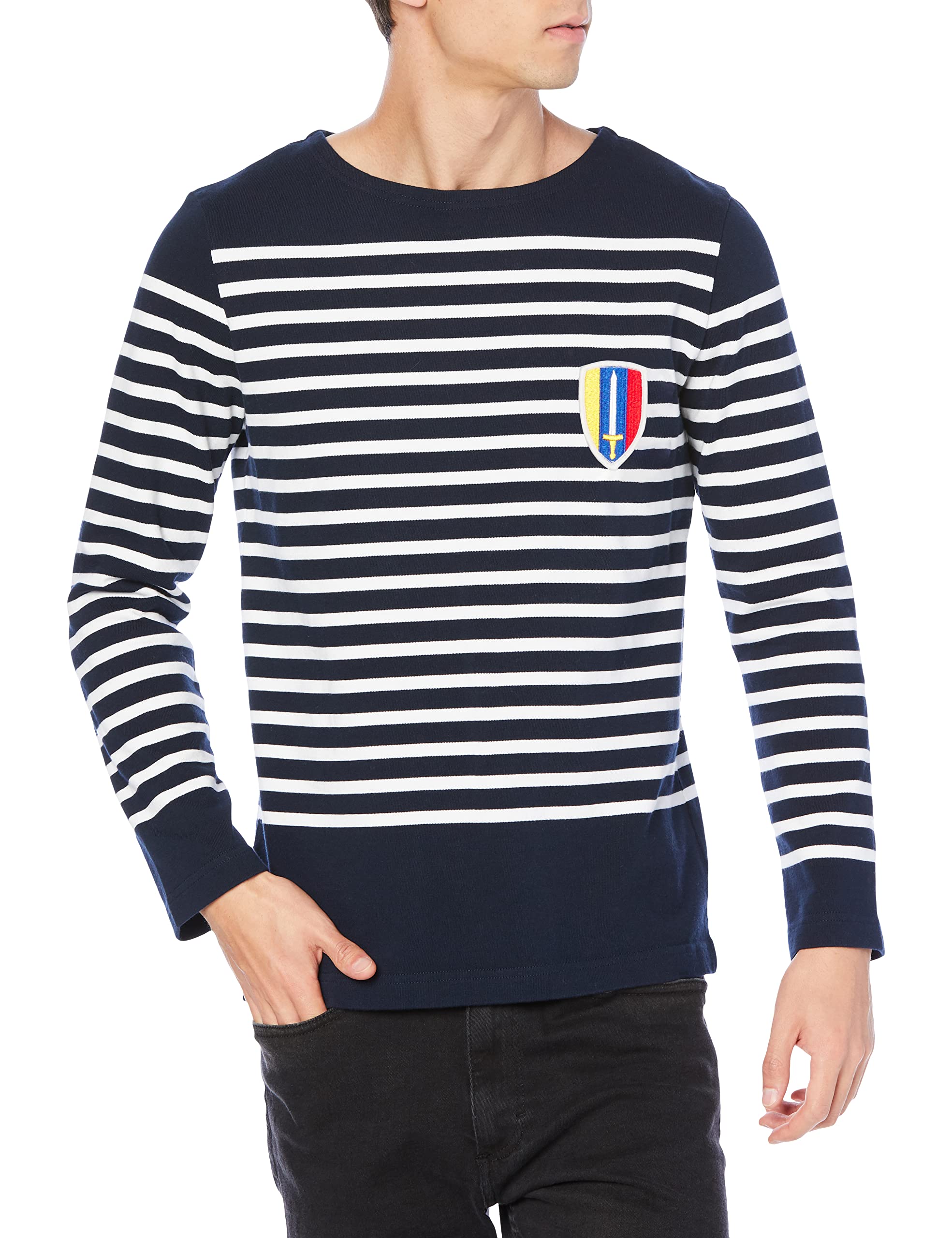 じゃんぱー メンズ 習字セット 男の子 マ ボアパーカー メンズ あんだー ワトレーナー ランニングタイツ ハーフ レディース su じゃんぱー  メンズ 習字セット 男の子 マ ボアパーカー メンズ あんだー ワトレーナー ランニングタイツ ハーフ レディース su じゃんぱー ... [エフスタイル] フランス軍タイプ ボーダー(ネイビー×ホワイト) 長袖シャツ ミリタリーワッペン F-SD020798-142