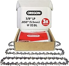 Oregon Pack of 3 3/8" LP Chainsaw Chains 52 Drive Links 1.3mm Fits 35cm Bars Compatible with Husqvarna, McCulloch, Ryobi, Bosch and More