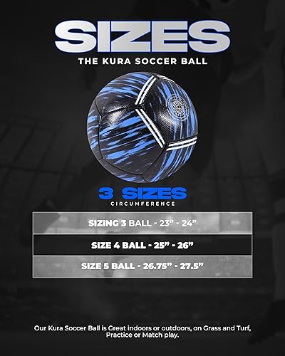 Miniatura 2 de American Challenge Kura Balón de fútbol Tamaño 3, 4, 5 Balón de fútbol tamaño 5 y 4 Pelotas de fútbol duraderas para entrenamiento, práctica y