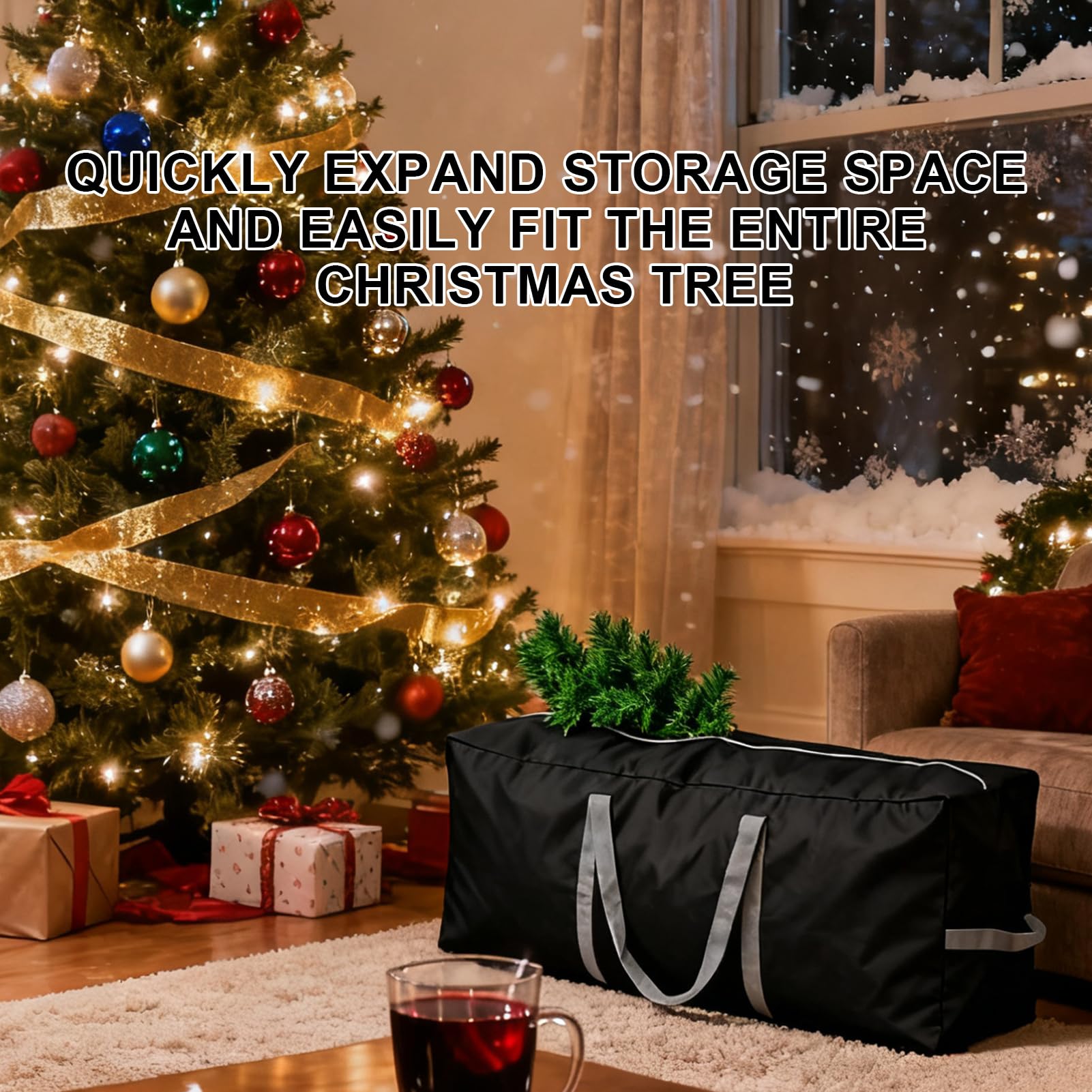 Sacca per Albero di Natale Organizzatore Per Conservazione Natalizia | Organizzatore Domestico Per Le Feste per Dormitorio Appartamento Soggiorno Campeggio Lavanderia Guardaroba Garage Viaggio