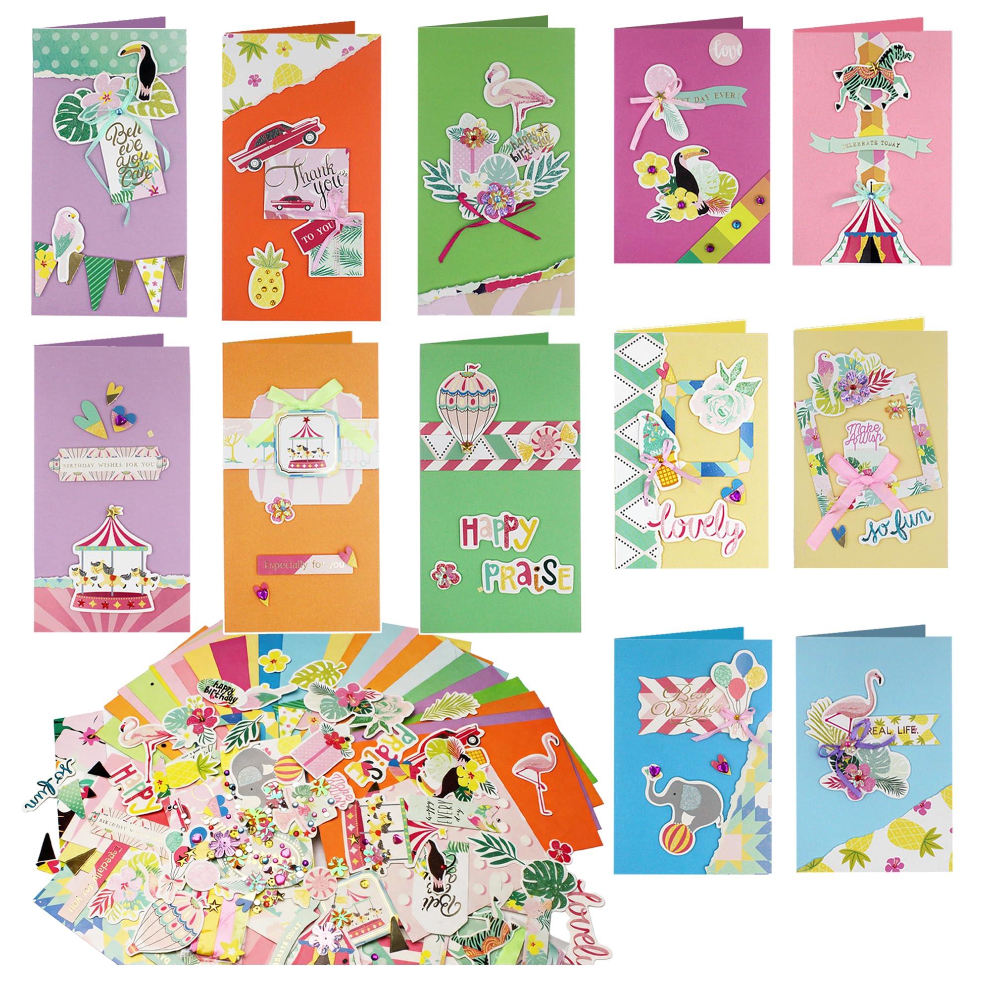 FTA&ATF Blank Note Cards,Card Making Kits for Children CardMaking (12, Nature and Life)