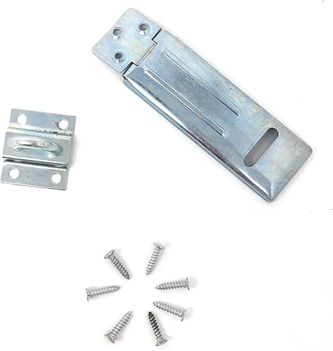 Cerrojo de cierre y grapado 4 12" WTornillos para Fácil Instalación Ideal para Puertas, Puertas, Ventanas Acabado Chapado en Zinc 1704c - Cerrojo de