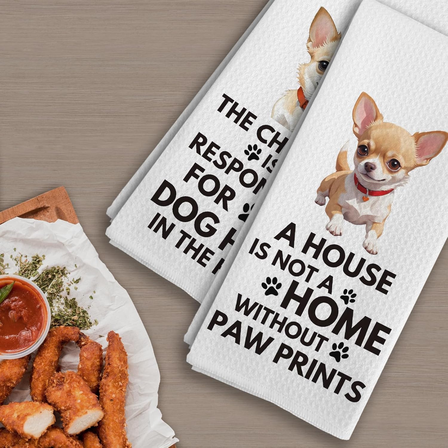Chihuahua Dog Kitchen Towels Set of 4, Every Meal You Make Chihuahua Kitchen Towels Decorative Set, Chihuahua Gifts, Chihuahua Dog Hand Dish Tea Towels for Kitchen 16x24 Inch - Image 3