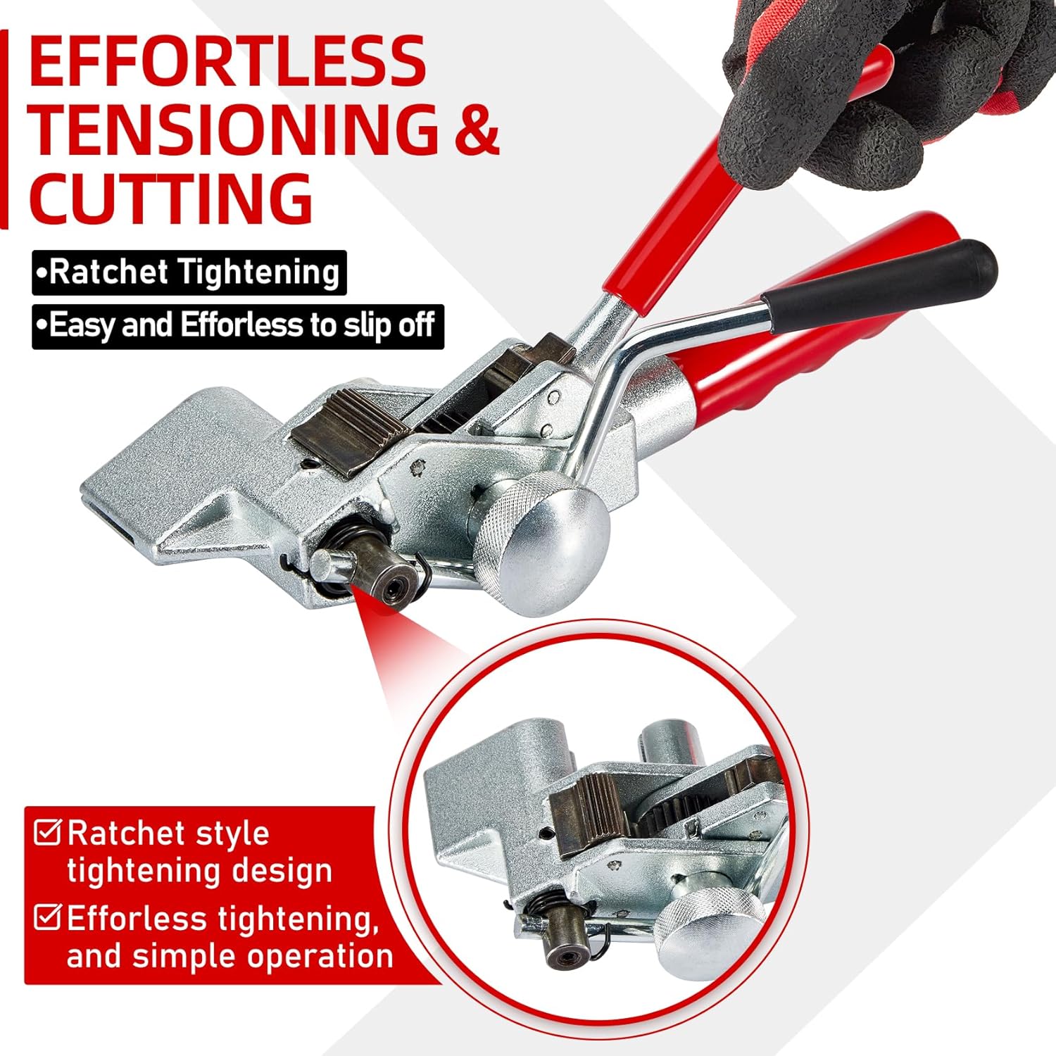 Banding Strapping Kit with Tensioner Tool - 3/4" x 200FT 304 Stainless Steel Binding Straps with Plastic Case ＆100 Metal Buckles, Metal Banding Tool for Bundling, Pallets & Pipes