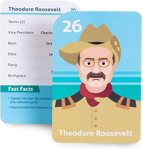 Miniatura 2 de Tarjetas Presidenciales de Estados Unidos - Herramienta de estudio actual y actualizada para presidentes de Estados Unidos Washington a través de