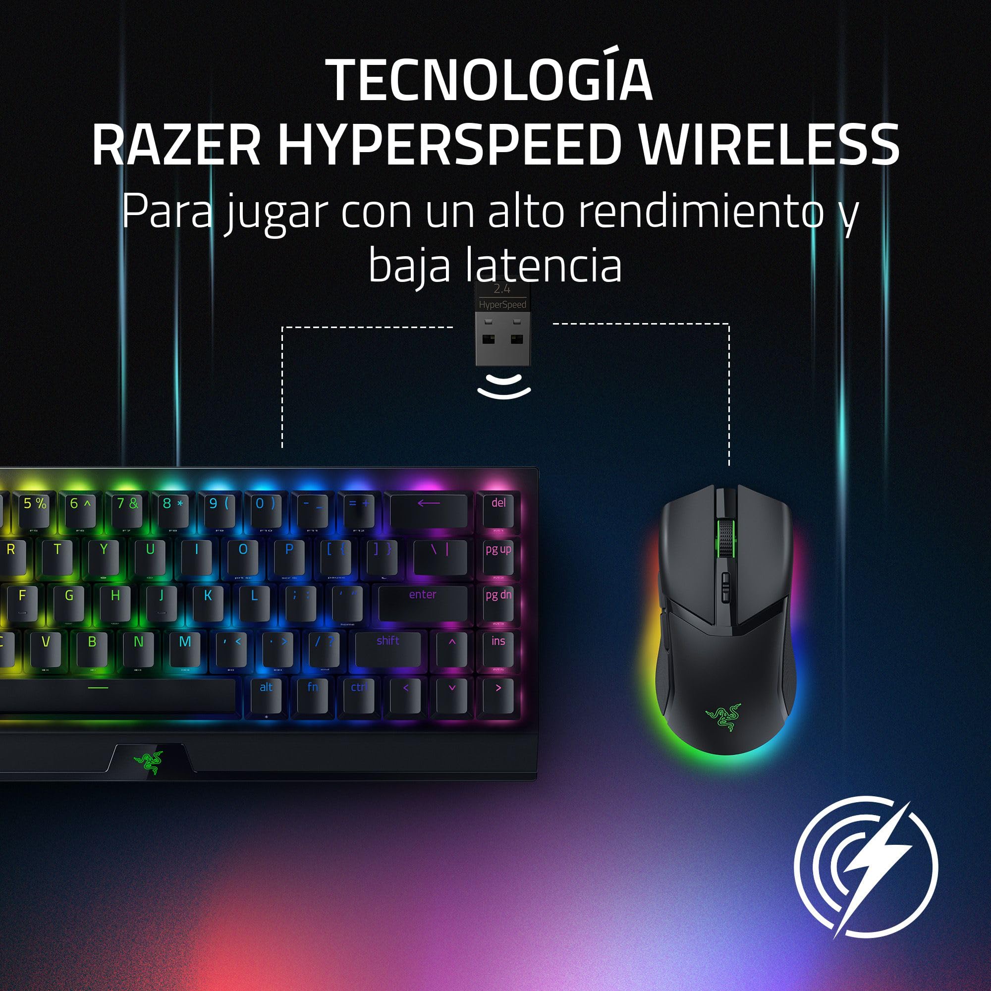 Razer Cobra Pro + Gigantus V2 Medium - Ratón inalámbrico personalizable para juegos Chroma RGB, sensor de 30K y alfombrilla de ratón suave de tamaño medio para mayor velocidad y control