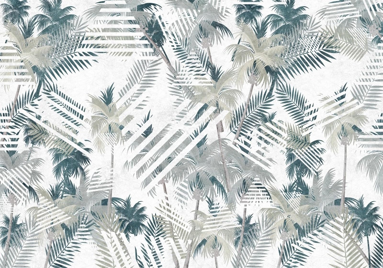 Plantes Tropicales et Cocotier sur ce Poster Géant Mural de Chambre