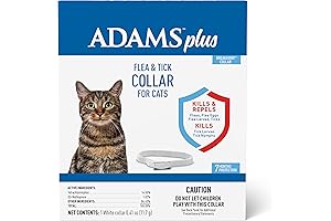 Adams Plus Flea & Tick Collar for Cats | Breakaway Collar | 7- Month Protection
