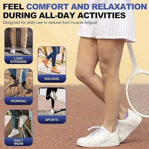 Miniatura 5 de Plantillas para fascitis plantar, más de 220 libras, insertos de soporte de arco alto para hombres y mujeres, alivio del dolor, ortopédicas,