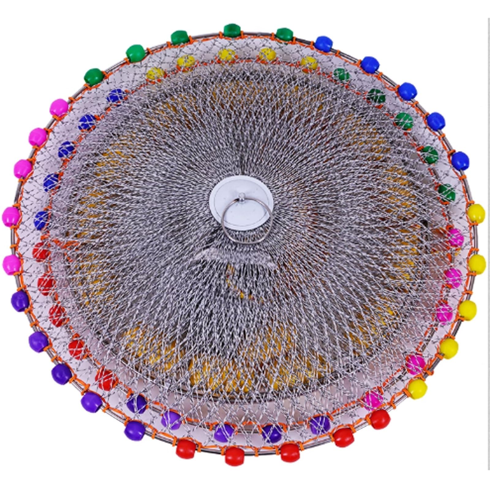 Red Plegable para la Pesca del Cangrejo, Trampa de Pesca Plegable, Ventana visión Malla Resistente al desgarro, 45cm, Flotante, Ajustable