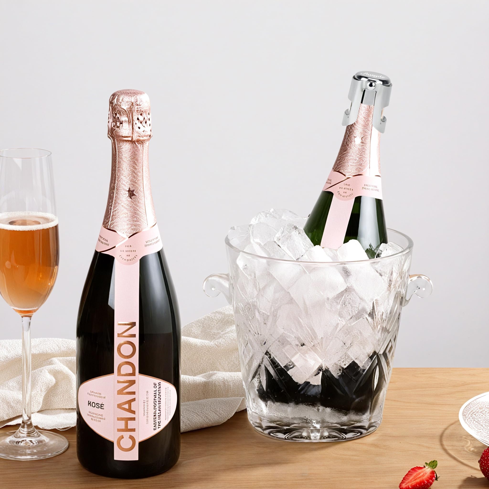 Bouchons à champagne vin acier inoxydable lot de 3 Ausyde