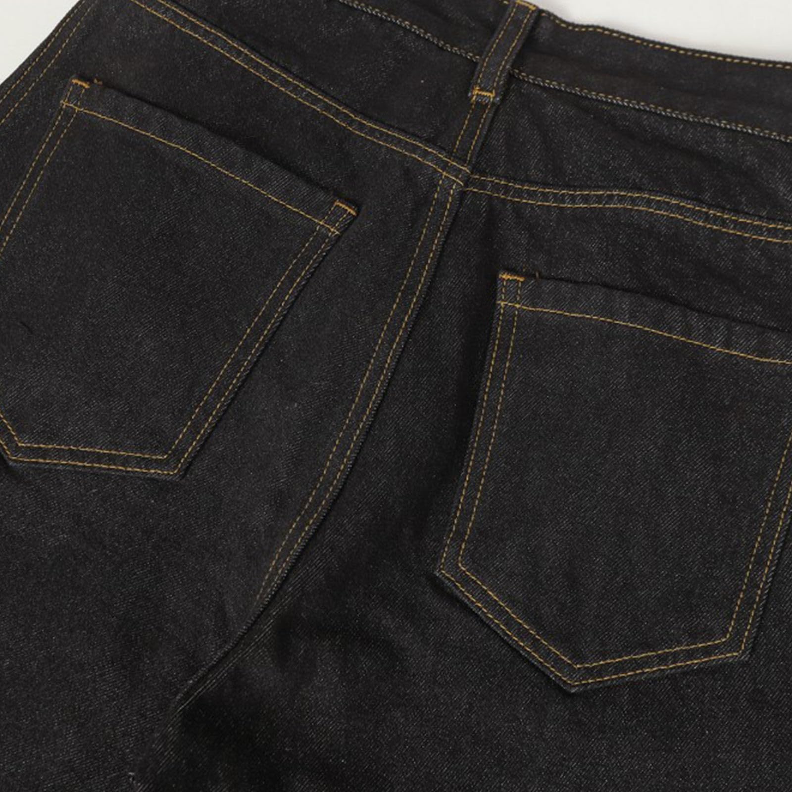 Jeans da ragazzo, dritti elasticizzati, Y2K, svasati, vestibilità comoda, per il tempo libero, casual, a vita alta, elasticizzati, in denim, da lavoro, streetwear per ragazzi