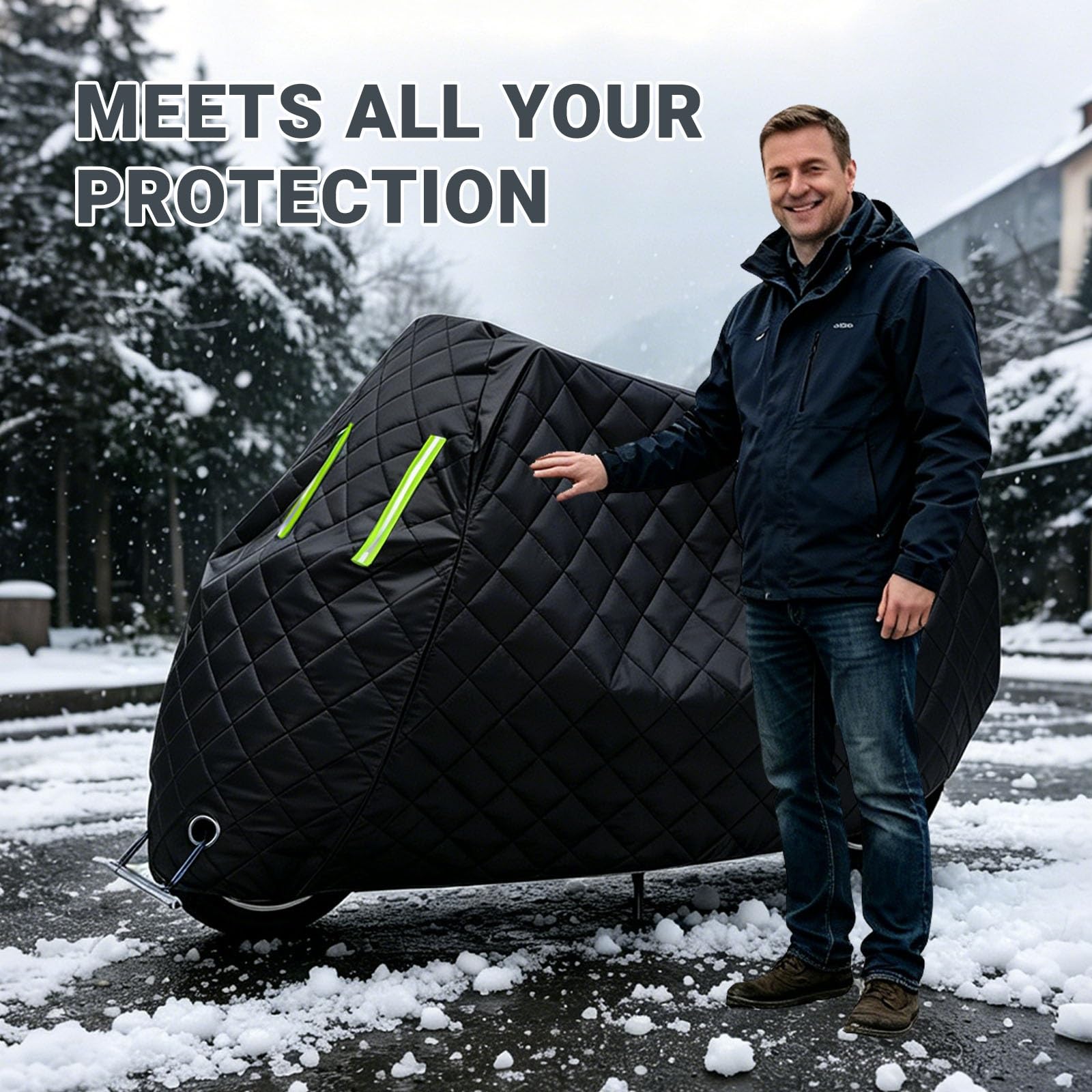 Housse de Moto Anti-grêle Compatible avec Yamaha Xvs 950 Bolt|Housse de Moto Moto Covers Accessories en Tissu Oxford résistant,Toutes Saisons,avec Sac de Rangement