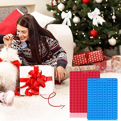 Miniatura 5 de Nenkarn Mini moldes de silicona para perros, 148 cavidades de corazón y 106 cavidades de hueso de perro para dulces, chocolate, fabricante de