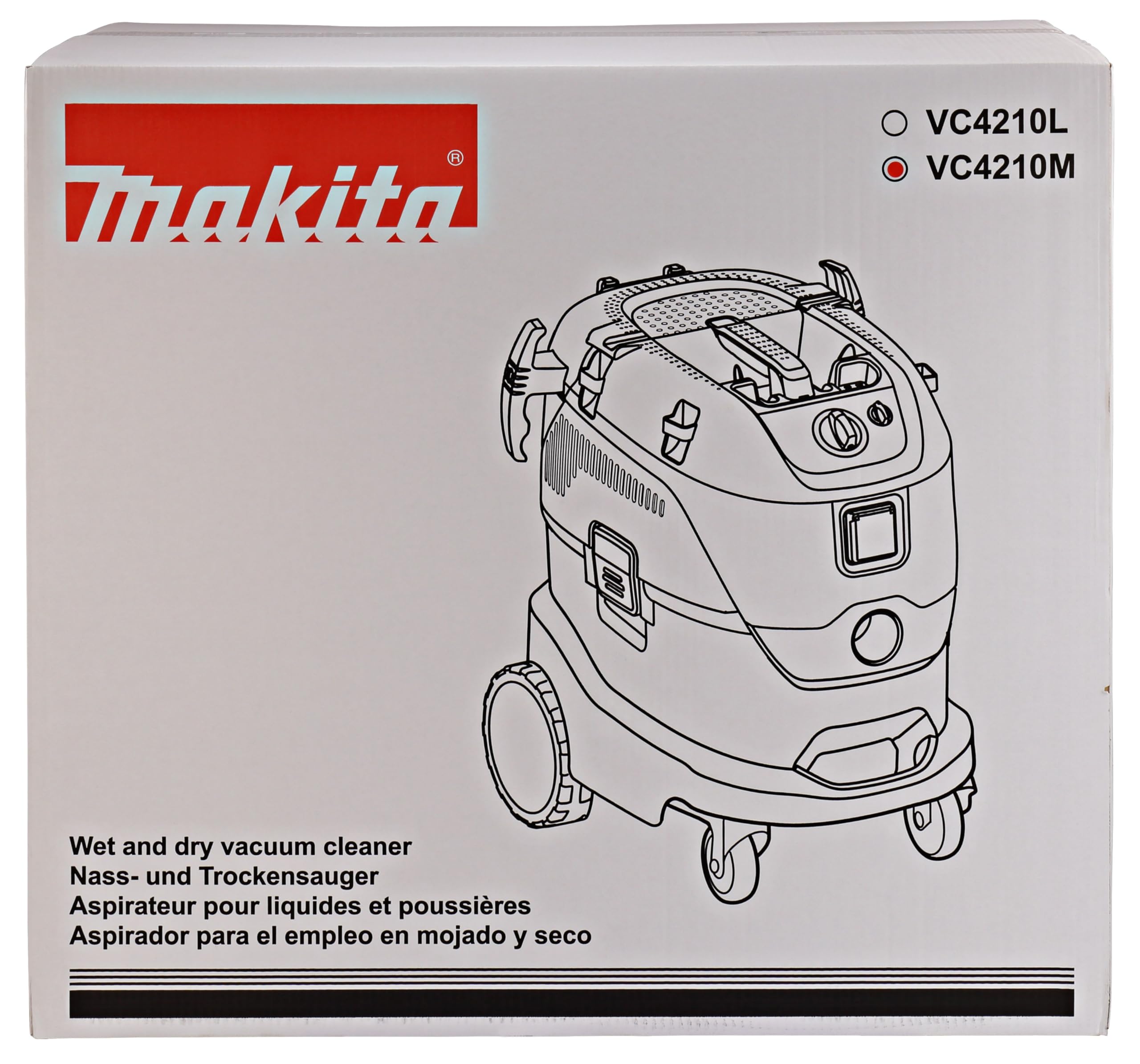 Aspirateur eau et poussières 1200 W cuve 42 L 250 mbar - MAKITA VC4210MX