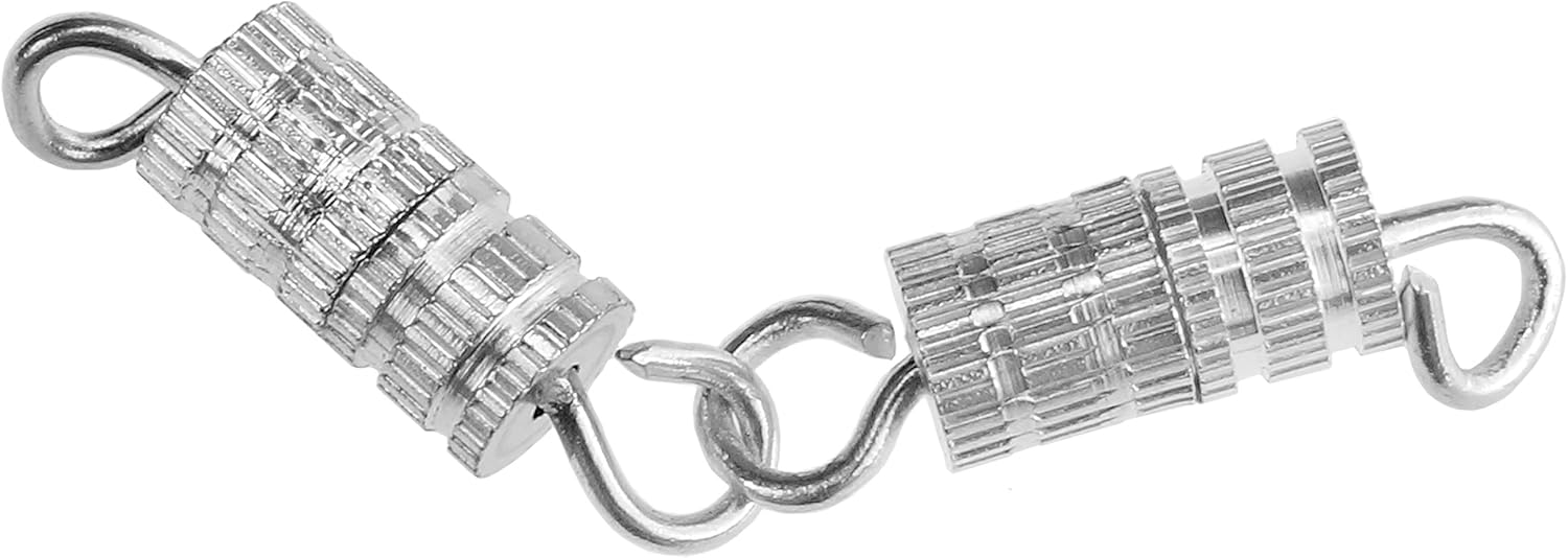 Kare & Kind Clasps - 100 Pieces 4 x 15 mm - Barrel Screw Type Clasp - Perfect for Jewerly Making Retail Packaging (Silver) - Image 5