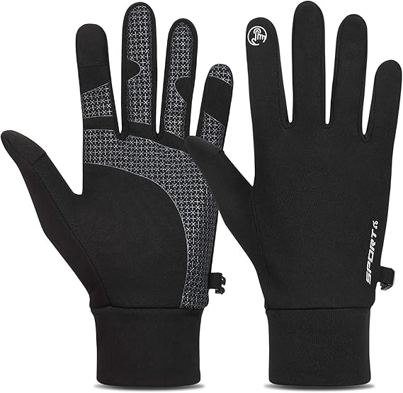 TOLEMI Winter Gloves Running Thermal Liner Gloves Warm Gloves Antislip Touchscreen Gloves for