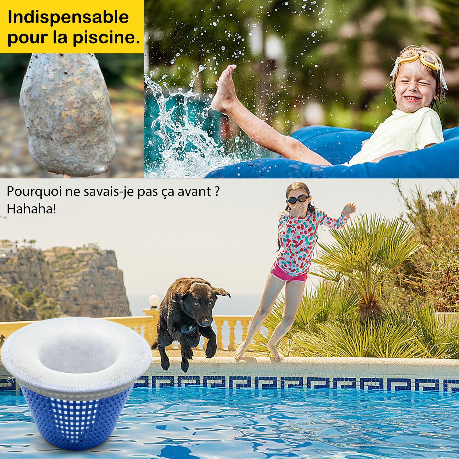 31 Chaussettes Filtre Skimmer Piscine - Prefiltres Pour Panier Skimmer Réutilisables