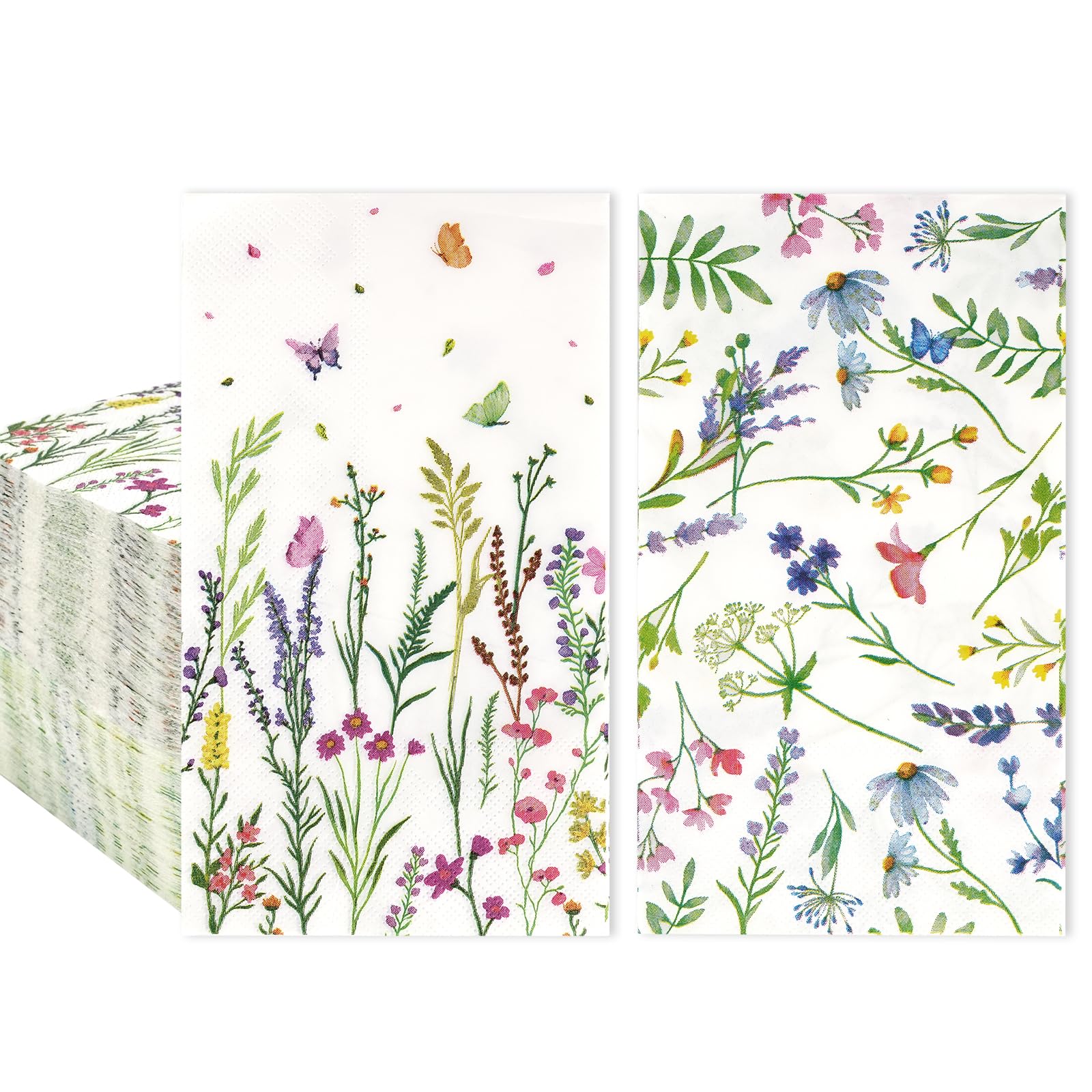 100Pcs Floral Paper Napkins