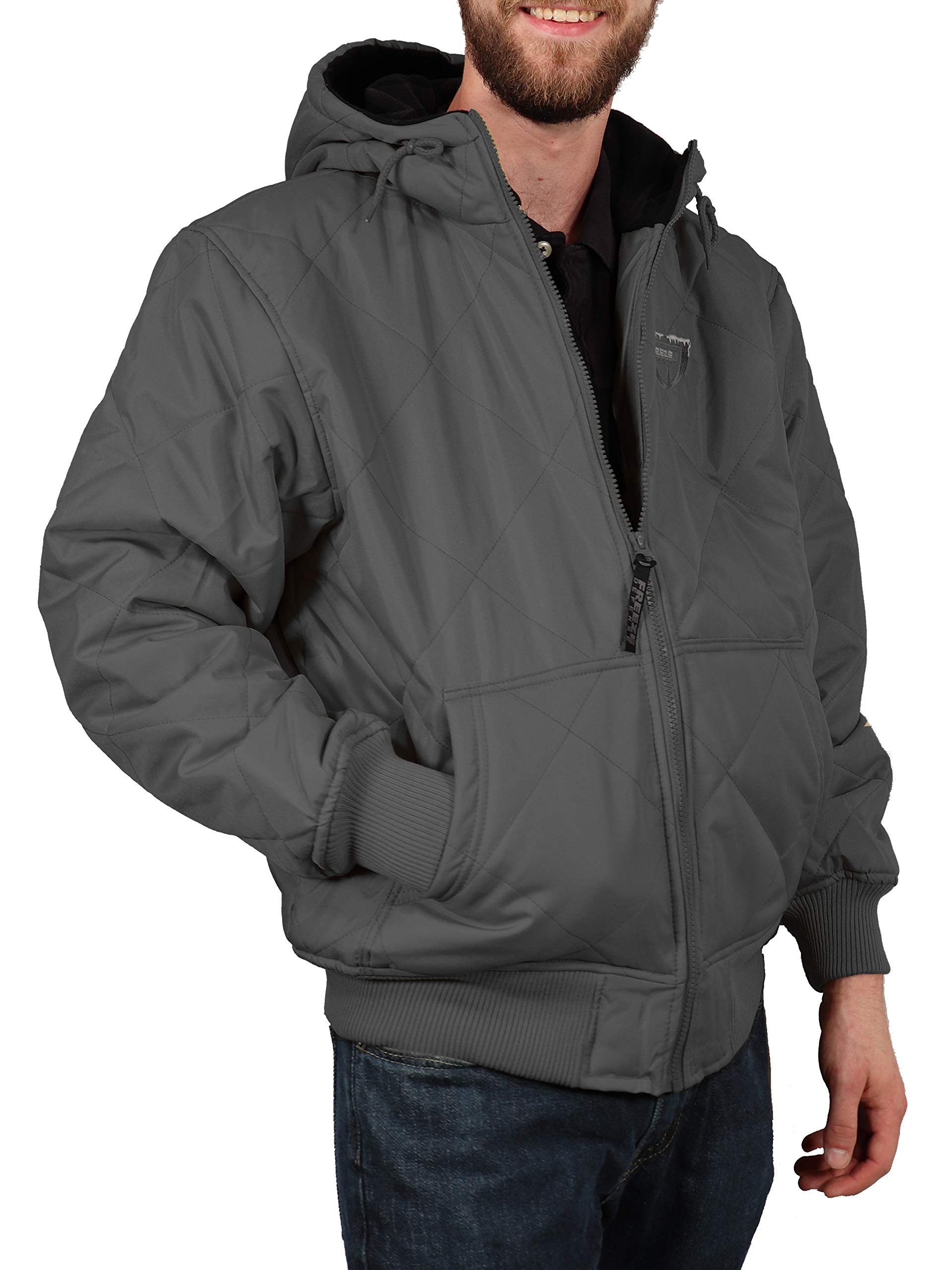 Freeze Defense Men's Fleece Lined Quilted Winter Jacket